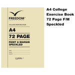 72 pages A4 College Books F/M Speckled 
